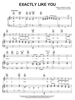page one of Exactly Like You (Piano, Vocal & Guitar Chords (Right-Hand Melody))