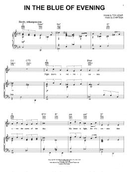 page one of In The Blue Of Evening (Piano, Vocal & Guitar Chords (Right-Hand Melody))