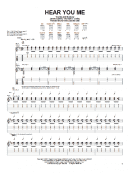 page one of Hear You Me (Guitar Tab)