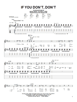 page one of If You Don't, Don't (Guitar Tab)