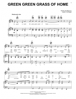 page one of Green Green Grass Of Home (Piano, Vocal & Guitar Chords (Right-Hand Melody))