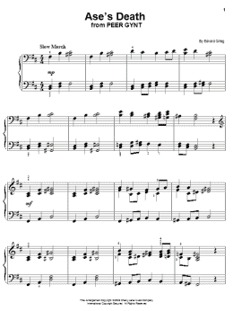 page one of Ase's Death (Easy Piano)