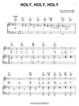 page one of Holy, Holy, Holy (Piano, Vocal & Guitar Chords (Right-Hand Melody))
