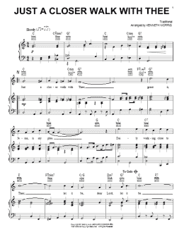 page one of Just A Closer Walk With Thee (Piano, Vocal & Guitar Chords (Right-Hand Melody))