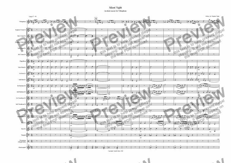 page one of Silent Night (Vibes Solo) with Brass Band