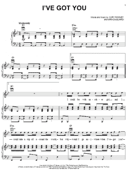 page one of I've Got You (Piano, Vocal & Guitar Chords (Right-Hand Melody))