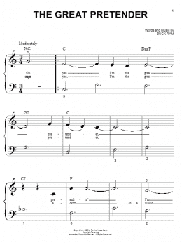 page one of The Great Pretender (Big Note Piano)
