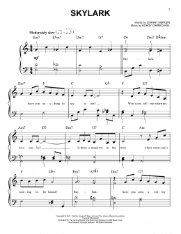 page one of Skylark (Easy Piano)
