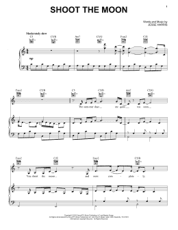 page one of Shoot The Moon (Piano, Vocal & Guitar Chords (Right-Hand Melody))