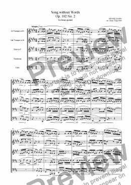 page one of Song Without Words Op. 102 No. 2