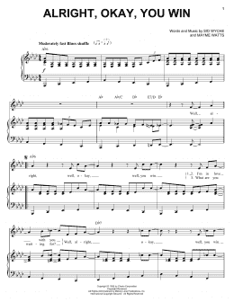 page one of Alright, Okay, You Win (Piano & Vocal)