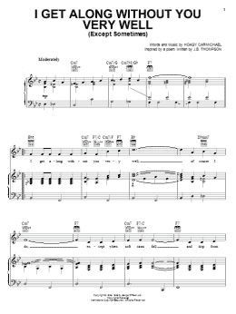 page one of I Get Along Without You Very Well (Except Sometimes) (Piano, Vocal & Guitar Chords (Right-Hand Melody))