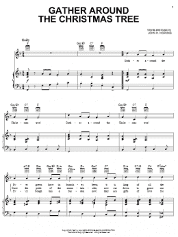 page one of Gather Around The Christmas Tree (Piano, Vocal & Guitar Chords (Right-Hand Melody))
