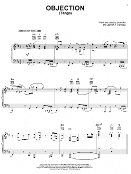 page one of Objection (Tango) (Piano, Vocal & Guitar Chords (Right-Hand Melody))