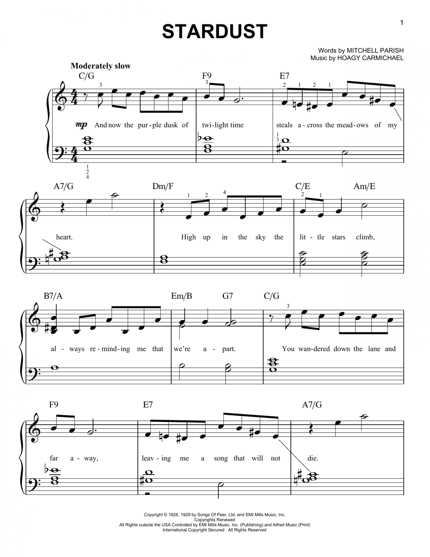 Stardust (Easy Piano)