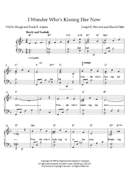 page one of I Wonder Who's Kissing Her Now (Piano Solo)