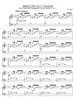 page one of Prelude in C Major (Piano Solo)
