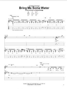 page one of Bring Me Some Water (Guitar Tab)