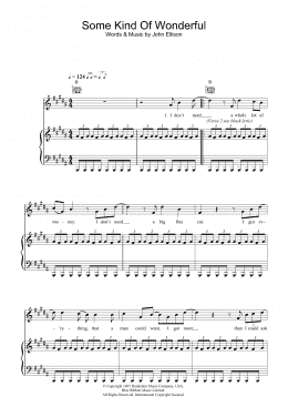 page one of Some Kind Of Wonderful (Piano, Vocal & Guitar Chords)