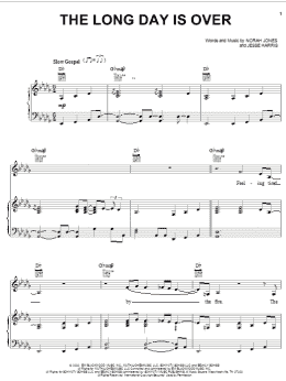 page one of The Long Day Is Over (Piano, Vocal & Guitar Chords (Right-Hand Melody))