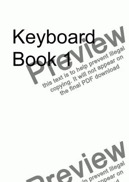 page one of KEYBOARD BOOK 1