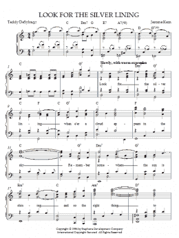 page one of Look For The Silver Lining (Piano Solo)