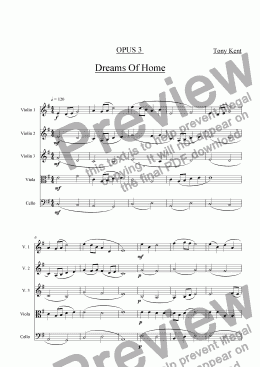 page one of OPUS 3 Dreams Of home