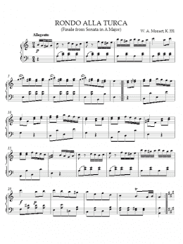 page one of Rondo Alla Turca (Finale) (Piano Solo)