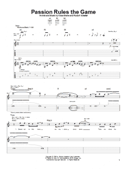 page one of Passion Rules The Game (Guitar Tab)