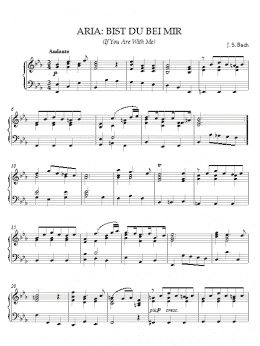 page one of Bist Du Bei Mir (If You Are With Me) (Piano Solo)