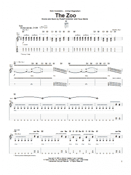 page one of The Zoo (Guitar Tab)