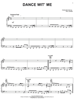 page one of Dance Wit' Me (Piano, Vocal & Guitar Chords (Right-Hand Melody))
