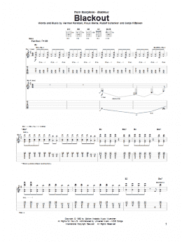 page one of Blackout (Guitar Tab)