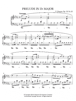 page one of Prelude In Db Major, Op. 28, No. 15 (Raindrop) (Piano Solo)