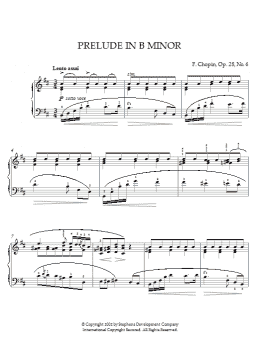 page one of Prelude In B Minor, Op. 28, No. 6 (Piano Solo)