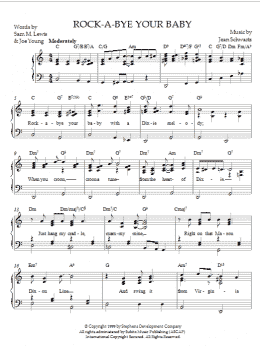 page one of Rock-A-Bye Your Baby (With A Dixie Melody) (Piano Solo)