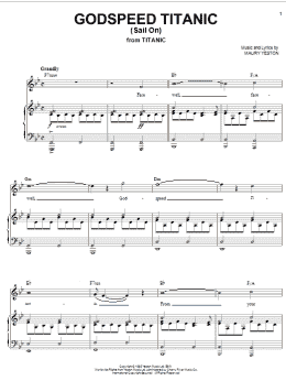 page one of Godspeed Titanic (Sail On) (Piano, Vocal & Guitar Chords (Right-Hand Melody))