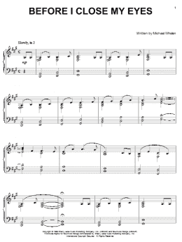 page one of Before I Close My Eyes (Piano Solo)