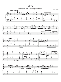 page one of Aria (Theme) (Piano Solo)