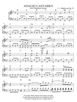 page one of Adagio Cantabile, Op. 13 (Piano Solo)