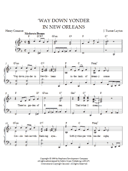 page one of 'Way Down Yonder In New Orleans (Piano Solo)