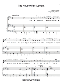 page one of The Housewife's Lament (Piano, Vocal & Guitar Chords (Right-Hand Melody))
