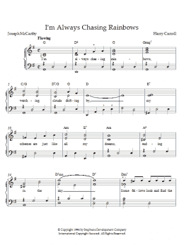 page one of I'm Always Chasing Rainbows (Piano Solo)