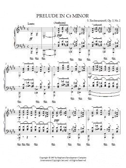 page one of Prelude in C# Minor, Op. 3, No. 2 (Piano Solo)