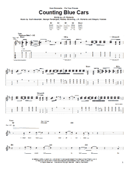 page one of Counting Blue Cars (Guitar Tab)