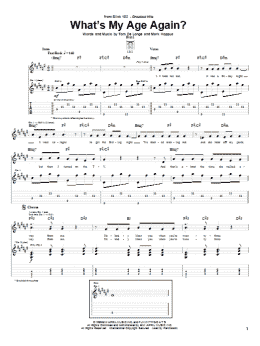page one of What's My Age Again? (Guitar Tab)