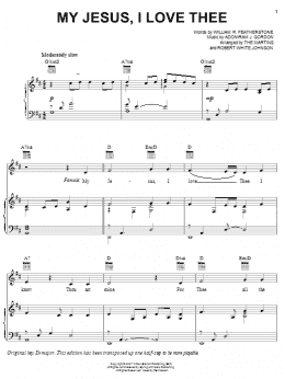 page one of My Jesus, I Love Thee (Piano, Vocal & Guitar Chords (Right-Hand Melody))