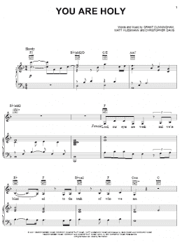 page one of You Are Holy (Piano, Vocal & Guitar Chords (Right-Hand Melody))