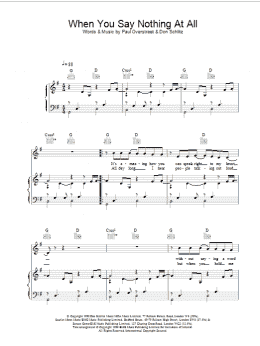 page one of When You Say Nothing At All (Piano, Vocal & Guitar Chords)