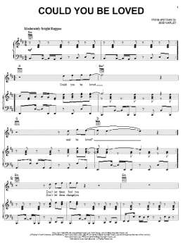 page one of Could You Be Loved (Piano, Vocal & Guitar Chords (Right-Hand Melody))